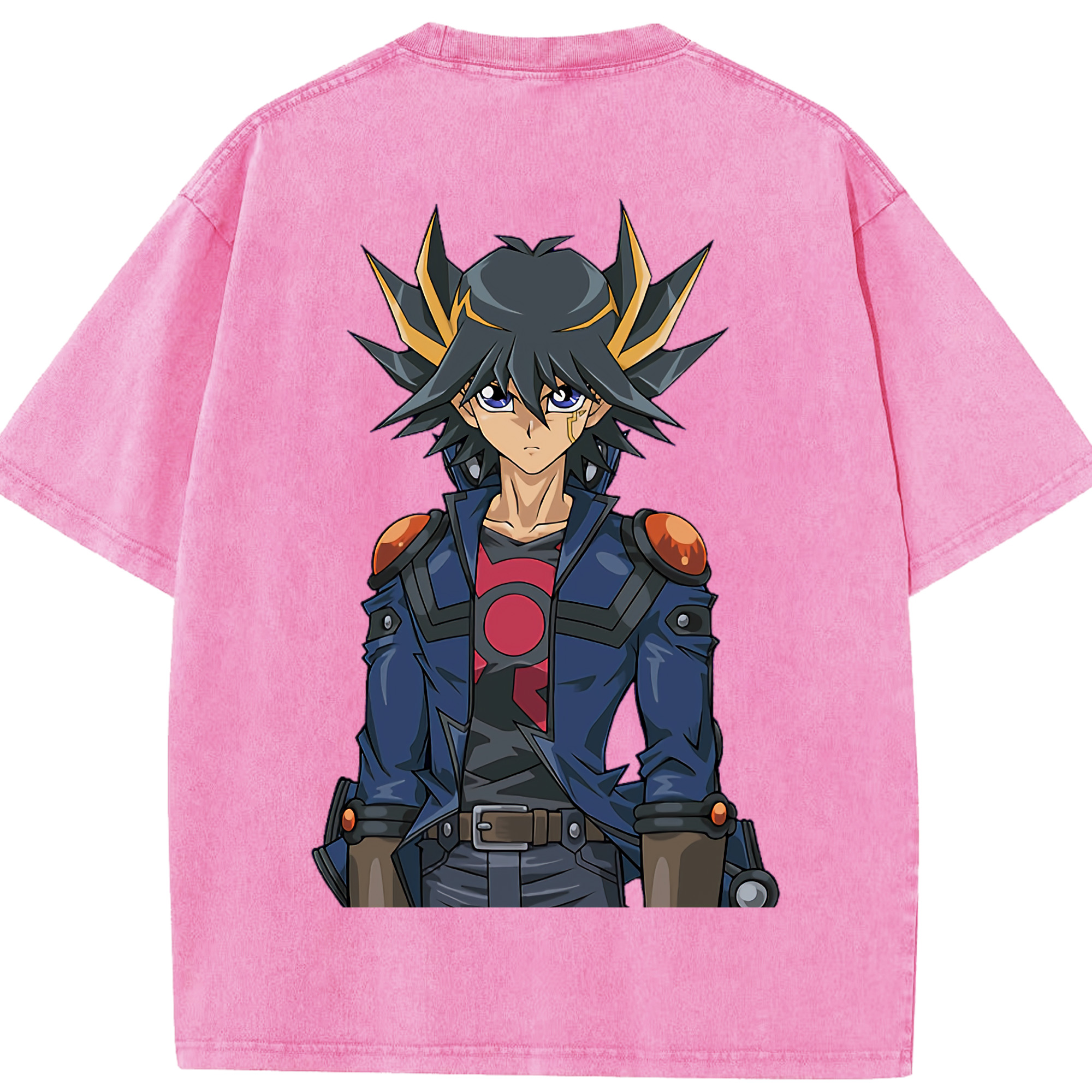 （画像用） 遊☆戯☆王 Yu-Gi-Oh! 綿100% ヴィンテージ風 半袖Tシャツ（背面プリント）